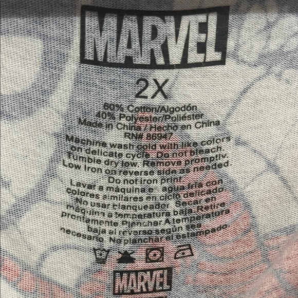 Marvel Spider-Man All Over Print 2XL Shirt - Picture 2 of 4
